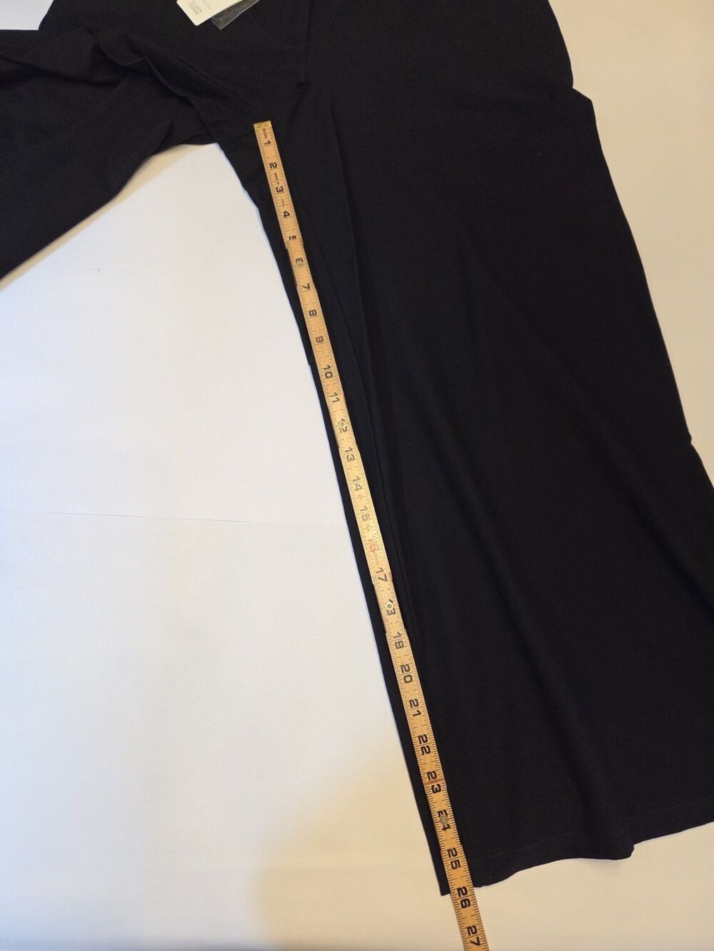 NWT Eileen Fisher Black Wide Leg Ankle Pants 10 Stretch Crepe Quiet Luxury - Picture 9 of 9